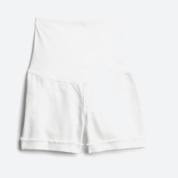 Just Black Denim size 30 Romeo White Frayed Cuff Maternity Short - Picture 1 of 8